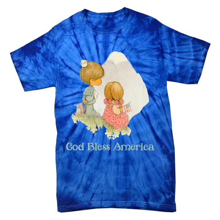 Precious Mots God Bless America Cute Gift Tie-Dye T-Shirt