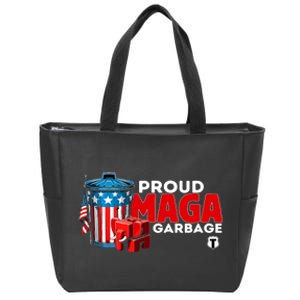 Proud Maga Garbage Trash Can America Funny Zip Tote Bag