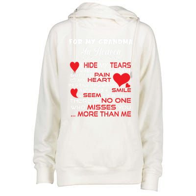 Proud My Grandma In Heaven Happy Mother Day Proud Memorial Gift Womens Funnel Neck Pullover Hood