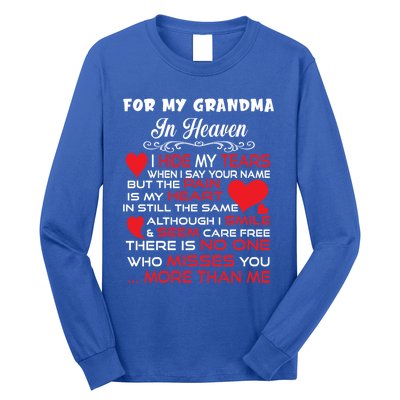 Proud My Grandma In Heaven Happy Mother Day Proud Memorial Gift Long Sleeve Shirt