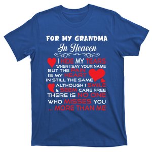 Proud My Grandma In Heaven Happy Mother Day Proud Memorial Gift T-Shirt