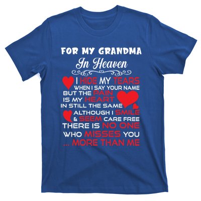 Proud My Grandma In Heaven Happy Mother Day Proud Memorial Gift T-Shirt