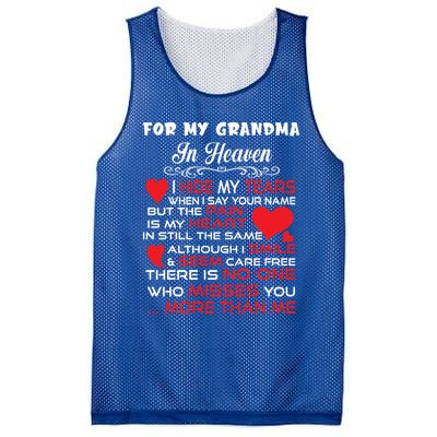 Proud My Grandma In Heaven Happy Mother Day Proud Memorial Gift Mesh Reversible Basketball Jersey Tank