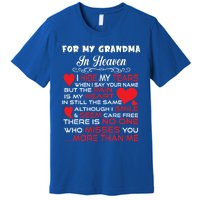 Proud My Grandma In Heaven Happy Mother Day Proud Memorial Gift Premium T-Shirt