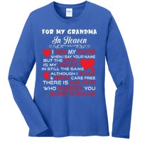 Proud My Grandma In Heaven Happy Mother Day Proud Memorial Gift Ladies Long Sleeve Shirt