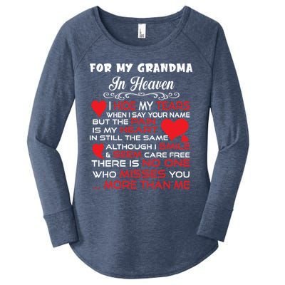 Proud My Grandma In Heaven Happy Mother Day Proud Memorial Gift Women's Perfect Tri Tunic Long Sleeve Shirt