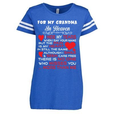 Proud My Grandma In Heaven Happy Mother Day Proud Memorial Gift Enza Ladies Jersey Football T-Shirt