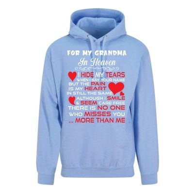 Proud My Grandma In Heaven Happy Mother Day Proud Memorial Gift Unisex Surf Hoodie