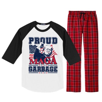 Proud Maga Garbage Vote Trump 2024 Trump Supporter Garbage Raglan Sleeve Pajama Set