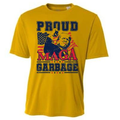 Proud Maga Garbage Vote Trump 2024 Trump Supporter Garbage Cooling Performance Crew T-Shirt