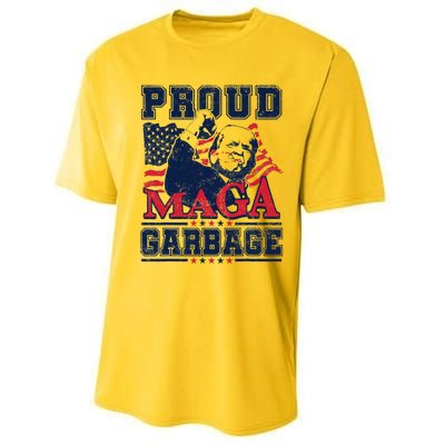 Proud Maga Garbage Vote Trump 2024 Trump Supporter Garbage Performance Sprint T-Shirt