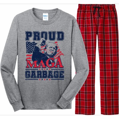 Proud Maga Garbage Vote Trump 2024 Trump Supporter Garbage Long Sleeve Pajama Set