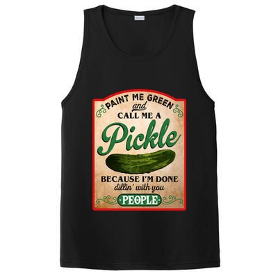 Paint Me Green And Call Me A Pickle Funny PosiCharge Competitor Tank