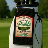 Paint Me Green And Call Me A Pickle Funny Golf Towel