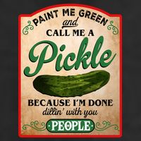 Paint Me Green And Call Me A Pickle Funny Golf Towel