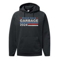 Proud Maga Garbage Trump Performance Fleece Hoodie