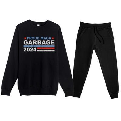 Proud Maga Garbage Trump Premium Crewneck Sweatsuit Set