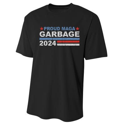 Proud Maga Garbage Trump Performance Sprint T-Shirt