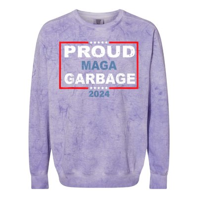 Proud Maga Garbage Trump Supporter Colorblast Crewneck Sweatshirt