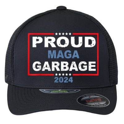 Proud Maga Garbage Trump Supporter Flexfit Unipanel Trucker Cap