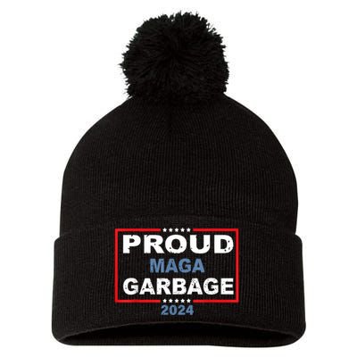 Proud Maga Garbage Trump Supporter Pom Pom 12in Knit Beanie