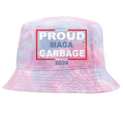 Proud Maga Garbage Trump Supporter Tie-Dyed Bucket Hat