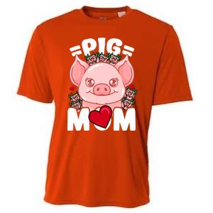 Pig Mom Gift Cooling Performance Crew T-Shirt