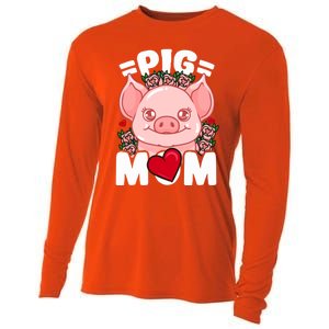 Pig Mom Gift Cooling Performance Long Sleeve Crew