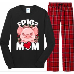 Pig Mom Gift Long Sleeve Pajama Set