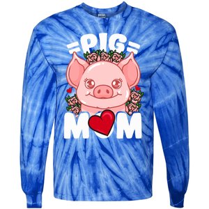 Pig Mom Gift Tie-Dye Long Sleeve Shirt