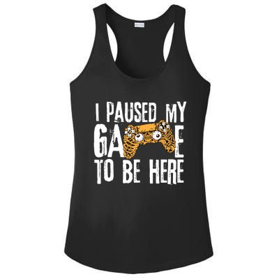 Paused My Game To Be Here Ladies PosiCharge Competitor Racerback Tank