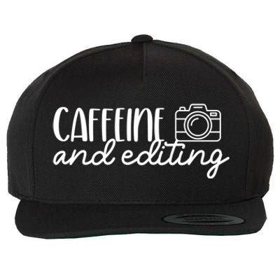 Photography Meaningful Gift Caffeine And Editing Photographer Cool Gift Wool Snapback Cap