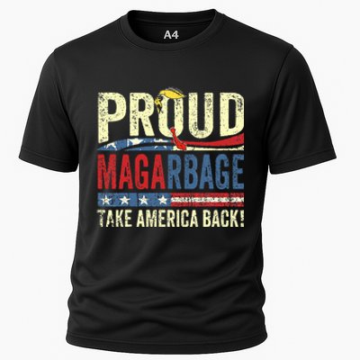 Proud Maga Garbage Trump Supporter Cooling Performance Crew T-Shirt