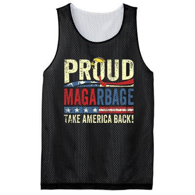 Proud Maga Garbage Trump Supporter Mesh Reversible Basketball Jersey Tank