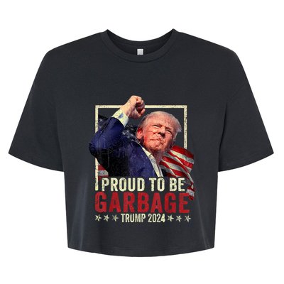 Proud Maga Garbage Trump Supporter Bella+Canvas Jersey Crop Tee