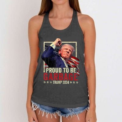 Proud Maga Garbage Trump Supporter Women's Knotted Racerback Tank