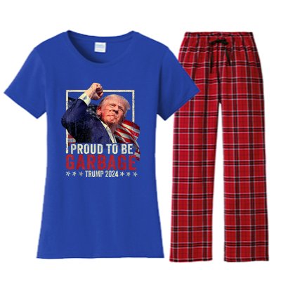 Proud Maga Garbage Trump Supporter Women's Flannel Pajama Set