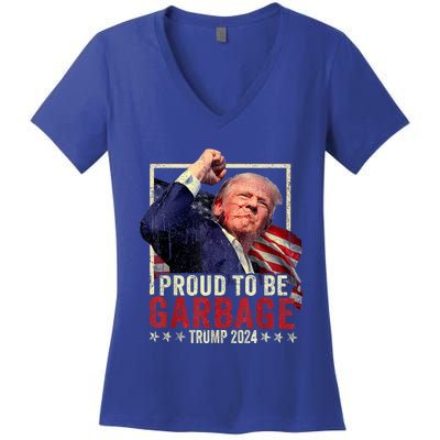 Proud Maga Garbage Trump Supporter Women's V-Neck T-Shirt