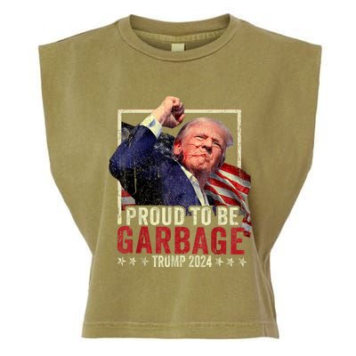 Proud Maga Garbage Trump Supporter Garment-Dyed Women's Muscle Tee