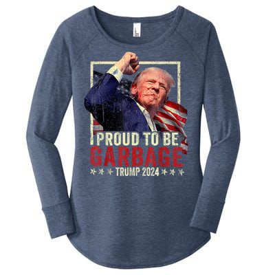 Proud Maga Garbage Trump Supporter Women's Perfect Tri Tunic Long Sleeve Shirt