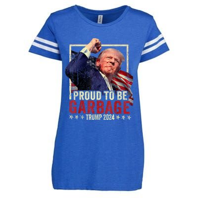 Proud Maga Garbage Trump Supporter Enza Ladies Jersey Football T-Shirt