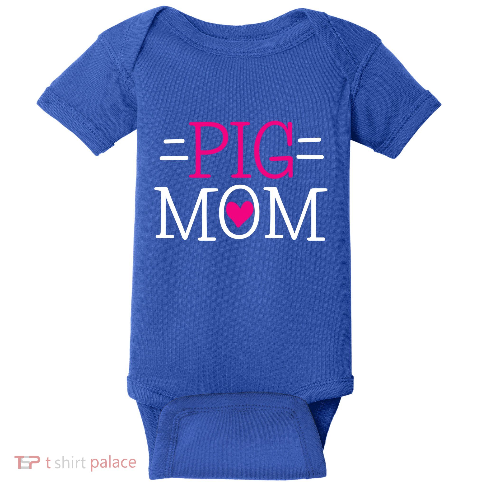 Pigs Mom Gift Baby Bodysuit
