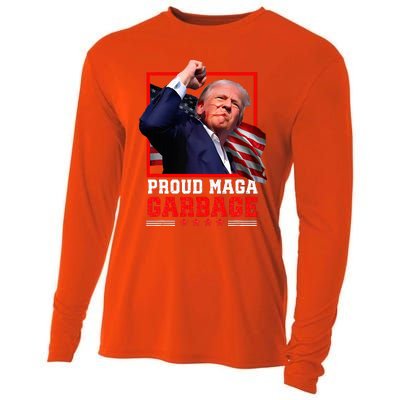 Proud Maga Garbage Trump Cooling Performance Long Sleeve Crew