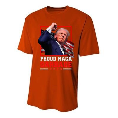 Proud Maga Garbage Trump Performance Sprint T-Shirt