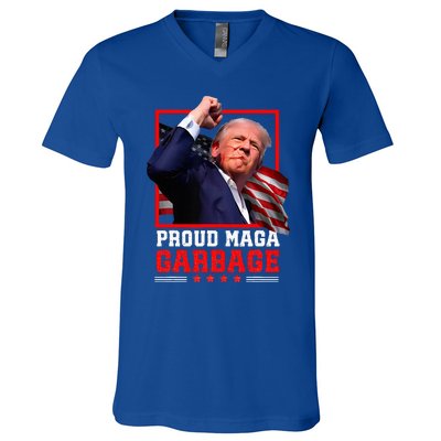 Proud Maga Garbage Trump V-Neck T-Shirt