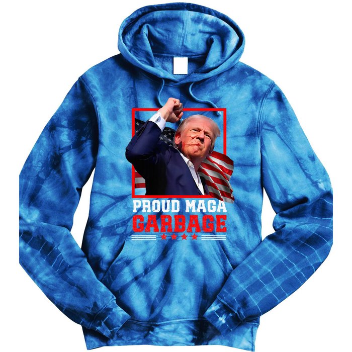 Proud Maga Garbage Trump Tie Dye Hoodie