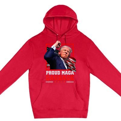 Proud Maga Garbage Trump Premium Pullover Hoodie