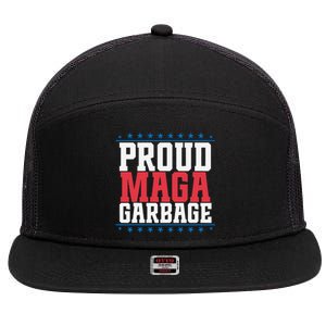 Proud Maga Garbage Trump Supporter 7 Panel Mesh Trucker Snapback Hat