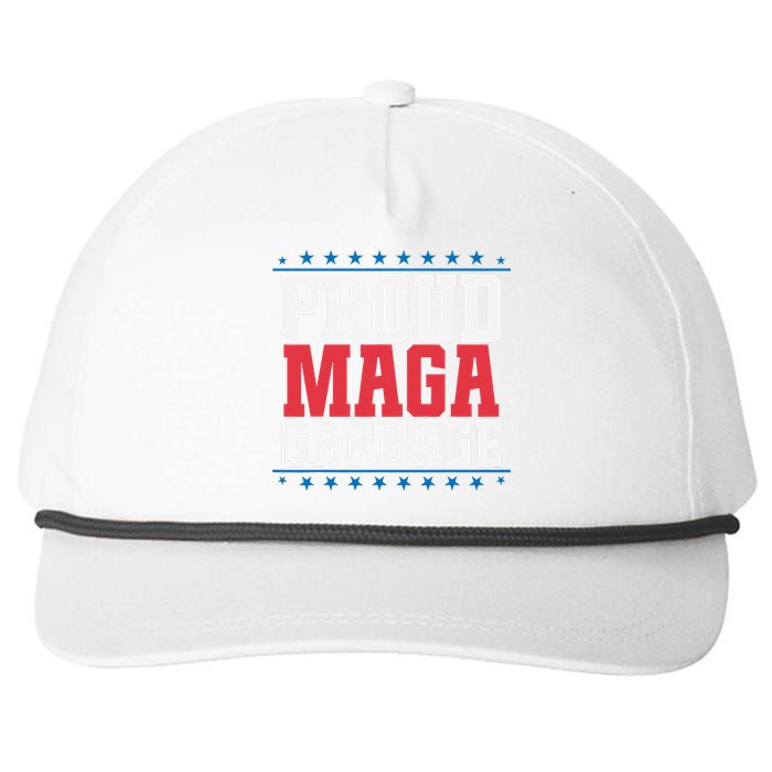 Proud Maga Garbage Trump Supporter Snapback Five-Panel Rope Hat