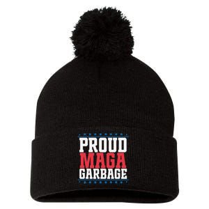 Proud Maga Garbage Trump Supporter Pom Pom 12in Knit Beanie